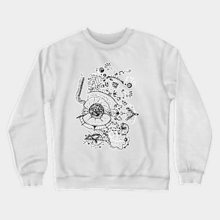 n6: "bodies in flight, bodies in flight" Crewneck Sweatshirt